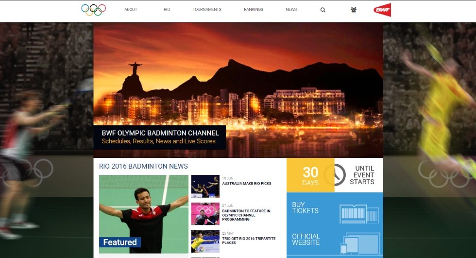 live score badminton olympic 2016